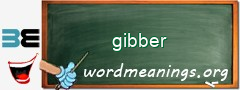 WordMeaning blackboard for gibber